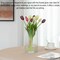 Set of 2 Square Frosted Clear Glass Table Vase - A Timeless Centerpiece for Dining Tables, Living Rooms, Bedrooms, Hotel Reception Areas and Conference Rooms, Ideal for Weddings and Special Occassions